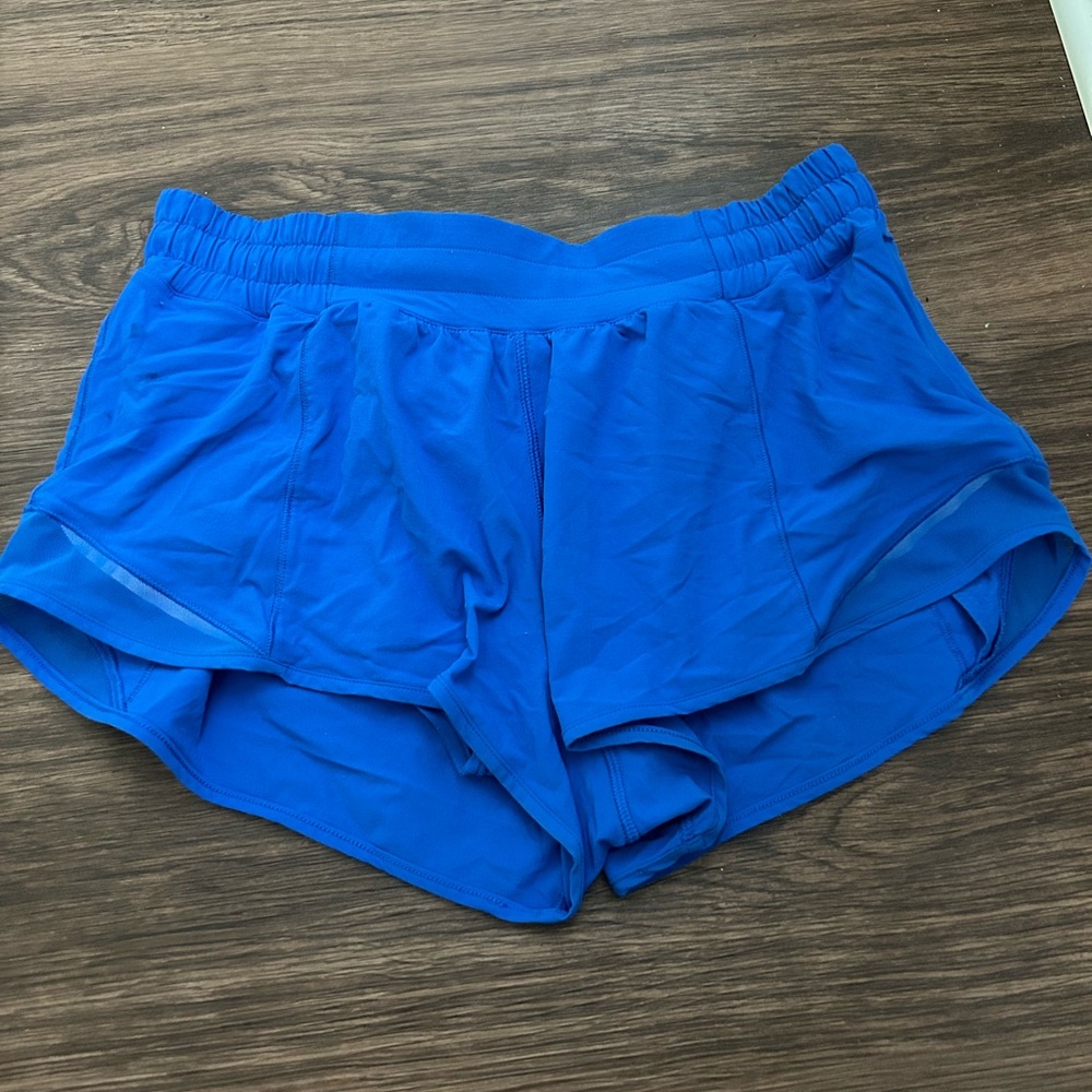 Bright blue 2.5” lululemon hotty hot shorts